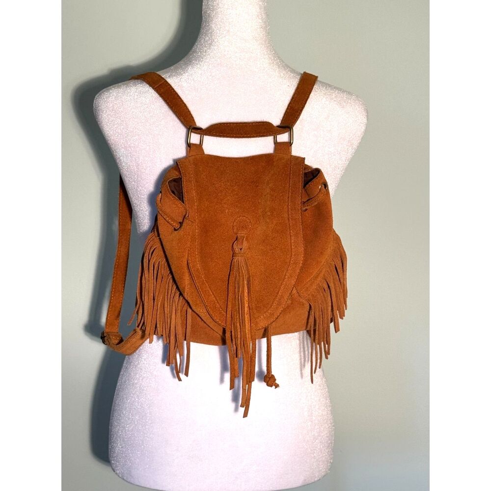 Urban Outfitters Ecote Suede Fringe Backpack